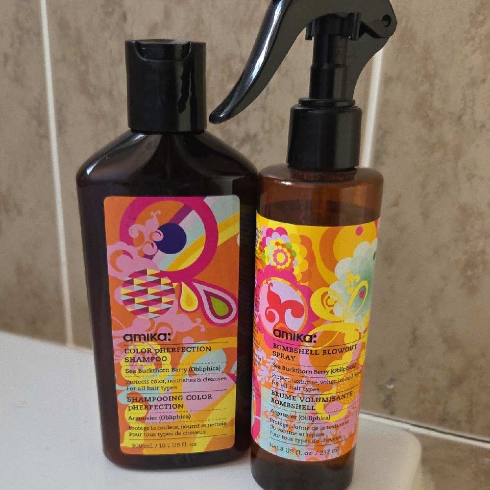 Amika Vibrant Shampoo and Blowout Spray Duo